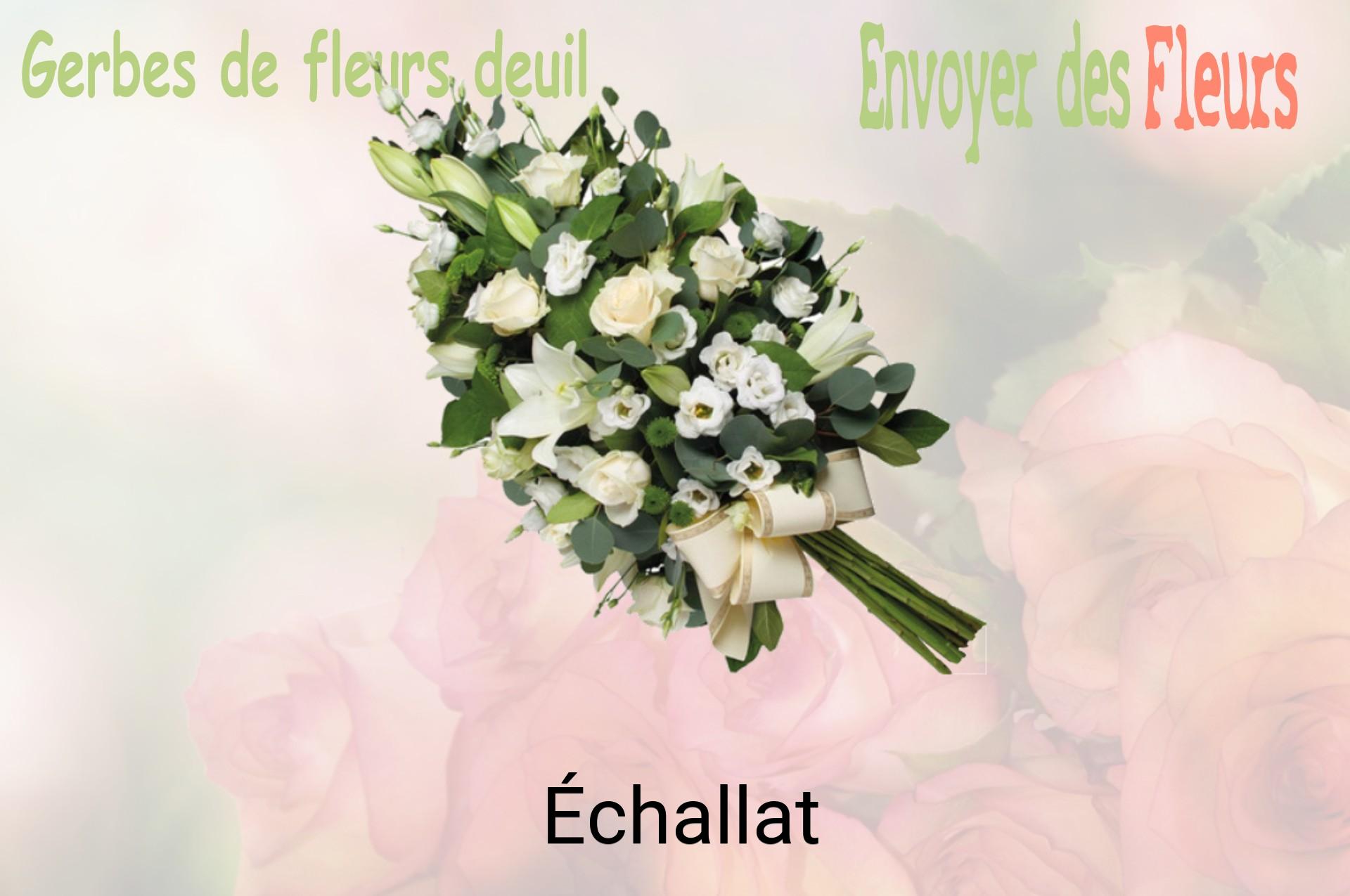Gerbe de fleurs de deuil livrée à Échallat